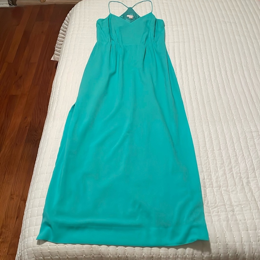 J. Crew Factory Turquoise Blue Maxi Dress